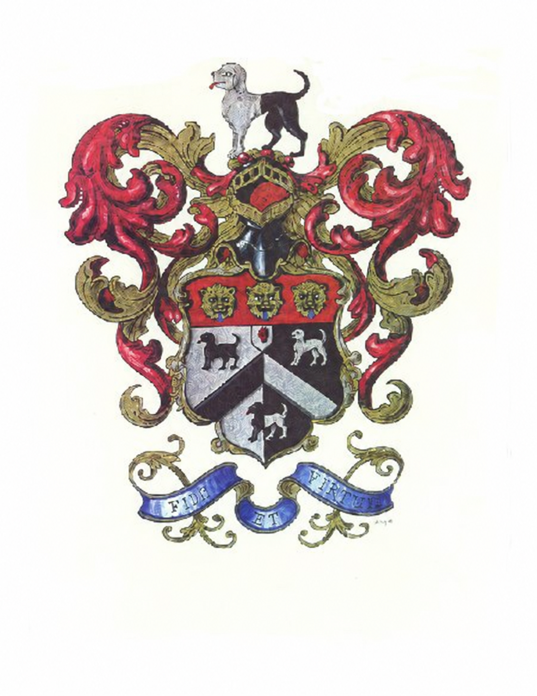 Full-color Gooch family coat of arms preserved from the Society’s former website